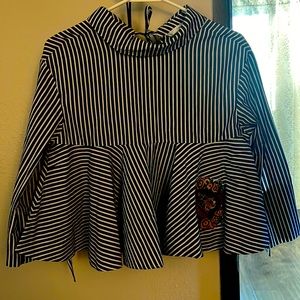 Zara Trafaluc Collection stripped blouse